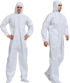 Waterproof Microporous PP PE SMS PPE Coverall Type 56